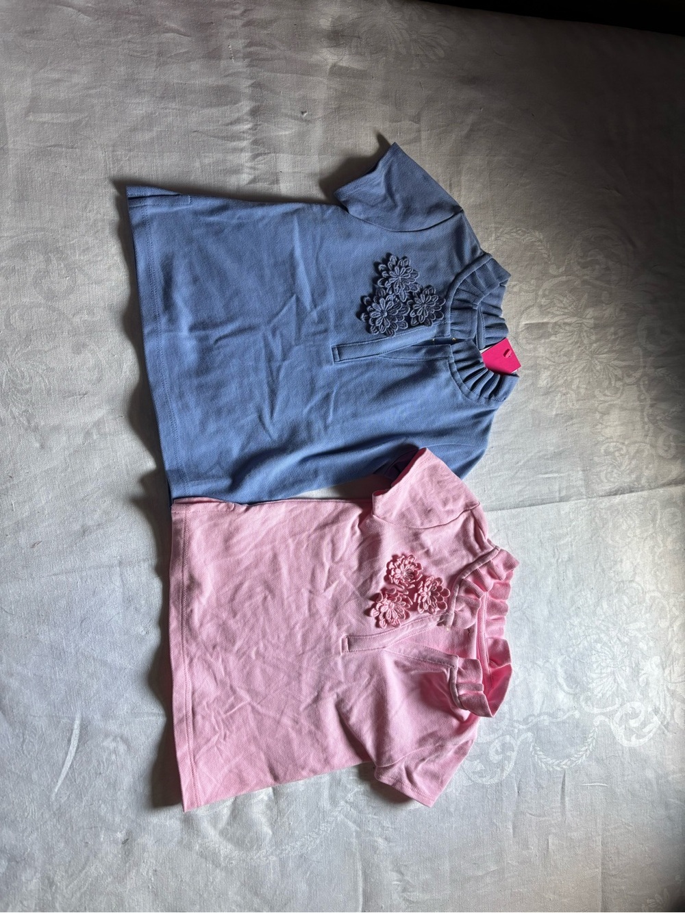 Little Lilly  Pulitzer polo tops with rosettes